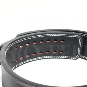 Cinturón de Levantamiento de Pesas de Cuero Genuino 100% de Alta Calidad, Personalizado, con Textura en Relieve, Logotipo Bordado, Ajustable y Resistente - Product Image 4