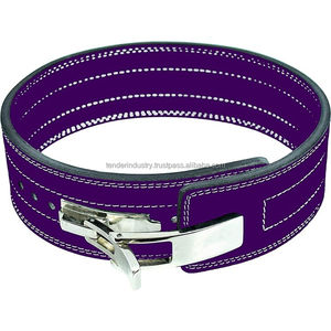 Boucle à levier fabriquée Ceinture d'haltérophilie en cuir de vachette pour la gymnastique Ceinture de trempage d'haltérophilie - Product Image 6