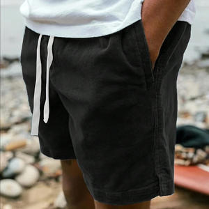 Shorts pour hommes vintage délavés à l'acide, 100% coton, taille élastique, streetwear d'été, fournisseur en gros, usine - Product Image 1