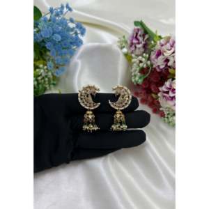Fashion Drop Earrings-Tanvi Victorian Jhumka Indian Ethnic Artificial Jewellery - Product Image 2