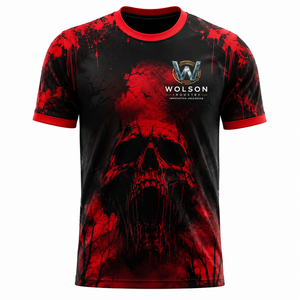 Chemise formelle à manches courtes à col roulé en polyester 100% de haute qualité, imprimée en sérigraphie personnalisée, respirante, séchage rapide, pour la salle de sport et l'entraînement - Product Image 1