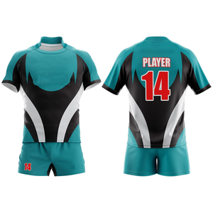 Nouvel uniforme de rugby sublimé pour hommes 2026, maillot imprimé avec short, uniforme de rugby professionnel, vente en gros - Product Image 3