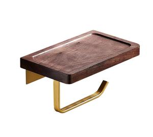 Portarrollos de Papel Higiénico de Madera de Acacia Ecológico de Diseño Moderno, Soporte de Pared para Accesorios de Baño, Fácil de Limpiar, HADIYA NOOR - Product Image 6