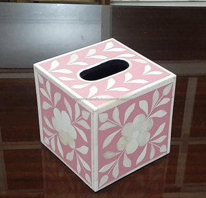 Attractive Design Bone Inlay Tissue <b>Box</b> Holder for Hotel & Restaurant Decor Elegant Bone Inlay - Product Image 5