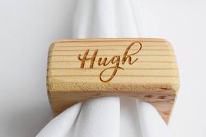 Custom Wooden Napkin <b>Rings</b> Laser Engraved <b>Name</b> Place Setting Table Decor Wedding Party Favor - Product Image 6