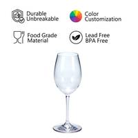 [Holar] Verre à vin en plastique incassable tout usage de 340 ml fabriqué à Taïwan pour vin rouge, vin blanc, cocktails