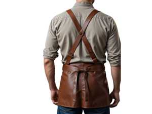 Tablier de Sommelier Pliable en Cuir Véritable Anti-Odeur Robuste avec Poche Tire-Bouchon Protection Classique Service Professionnel du Vin - Product Image 2