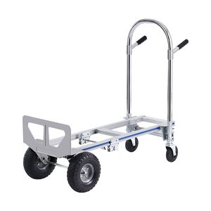 Carrello Pieghevole 2-in-1 in Alluminio, Capacità di Carico 800 Libbre, Carrello Industriale Resistente per Trasporto, Materiale PP - Product Image 1
