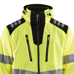 Men's High Visibility Reflective <b>Canvas</b> <b>Work</b> <b>Jacket</b> Hooded Quick Dry Breathable Safety Apparel OEM ODM - Product Image 5