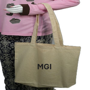Custom Large Solid Waterproof Cotton <b>Canvas</b> Tote Shoulder Bag Black White <b>Shopper</b> for Women-Fashionable Logo Pattern Shopping - Product Image 5