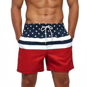 Pantalones Cortos de Hombre de Alta Calidad con Estampado Moderno, Tela Premium, Corte Elegante para Uso Casual y Trajes de Playa - Product Image 3