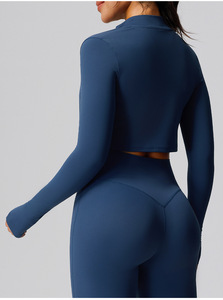 Ensemble de sport pour femme à manches longues, grande taille, tenue de fitness, ensembles de gym, ensembles de yoga taille haute évidés - Product Image 5