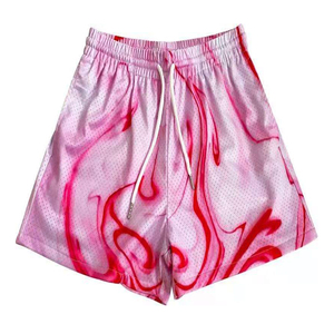 Shorts de bain personnalisés imprimés par sublimation, polyester, séchage rapide, pour hommes, plage, surf, fournisseur OEM ODM - Product Image 4