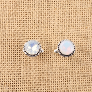 Elegantes y Modernos Gemelos de Ópalo Blanco Lechoso 2026, Joyería en Plata de Ley 925, para Uso Unisex - Product Image 2