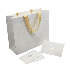 Custom Logo Recycled Art Paper Luxury Boutique Shopping <b>Bag</b> with Digital Printing and Handle - Product Image 1