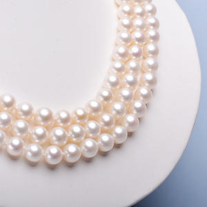 Collier de perles d'eau douce de bonne qualité Tilian, 8-9 pouces, presque trois rangs, avec boucle en argent S925, en cadeau - Product Image 2