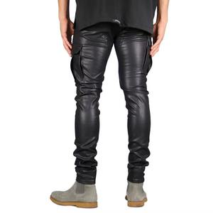 กางเกงหนังแท้ผู้ชาย หนังวัวแท้สไตล์คลาสสิก สำหรับขี่มอเตอร์ไซค์ แฟชั่นขายส่ง ผู้ผลิต OEM - Product Image 6