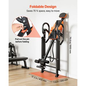 Tavolo per Inversione Terapeutica per Schiena, Capacità 136 kg, con Doppio Rullo Bloccabile per Terapia di Decompressione - Product Image 3