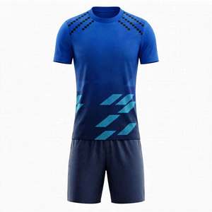 <b>STAR</b> SPEED Men's Soccer Jersey Set <b>Light</b> Blue Plain Dyed Short Sleeve Waterproof Breathable Eco-Friendly Polyester Uniform - Product Image 1