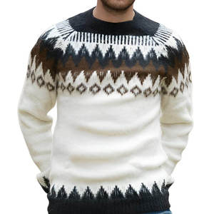 Suéter de Punto Azul Marino Sólido para Hombre, Suave al Tacto, Manga Larga, Corte Regular, para Otoño - Product Image 4