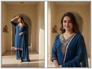 Dernier modèle de costume Salwar fait main, élégant, à motifs floraux, pour les fêtes et le bureau, au meilleur prix. - Product Image 4