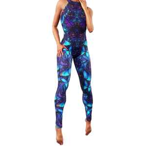 Haut sans manches de qualité supérieure à col rond, haute élasticité, amincissant, pour femme, avec impression par sublimation, type body - Product Image 1