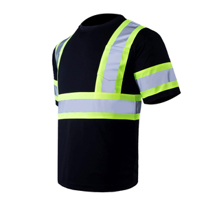 T-shirt de sécurité haute visibilité, chemise réfléchissante en tissu personnalisé, vêtement de travail, impression de logo personnalisée, chemise réfléchissante - Product Image 3
