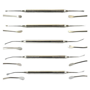Ensemble d'instruments manuels de qualité supérieure pour le rehaussement du sinus dentaire, comprenant des élévateurs pour greffe osseuse et des élévateurs périosteaux, avec poignées de laboratoire plaquées or - Product Image 1