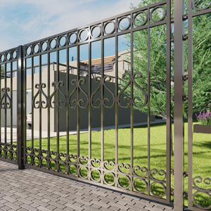 Panel de Cerca de Hierro Premium, Sistema de Cercado Decorativo para Exteriores, para Villas, Jardines, Propiedades y Límites de Terrenos - Product Image 4