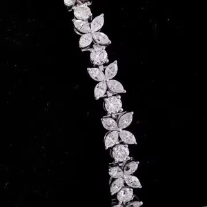 Sparkling Moissanite Diamond Bracelet High Quality 18K White Gold Non-Fade Hip Hop Jewelry for <b>Men</b> and Women - Product Image 5