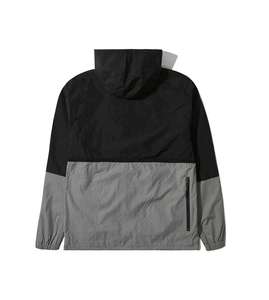 Veste coupe-vent à capuche pour homme, style décontracté et sportif, demi-zip, en polyester, color block, pour le printemps - Product Image 2