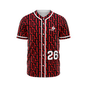 Maillot de baseball boutonné respirant à séchage rapide en maille pour le jour du match, l'entraînement, uniforme d'équipe, fournisseur OEM en gros - Product Image 3