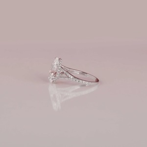 Anillo de diamante de laboratorio redondo de la mejor calidad para anillo de mujer Anillo de diamante redondo de oro blanco de 11 quilates Regalo para cumpleaños - Product Image 3