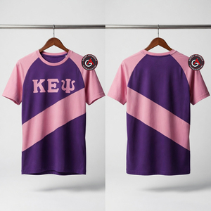 Kapa Epsilon PSI เสื้อยืดแขนสั้นสำหรับผู้หญิง, เสื้อยืดคอกลมมีน้ำหนักเบาใส่ออกกำลังกายเสื้อชมรมและเป็นพี่น้อง - Product Image 1