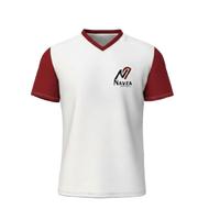 T-shirts à manches courtes pour hommes, coupe classique, col en V, jersey uni, 100% coton, haute qualité, respirant, séchage rapide, avec logo personnalisé