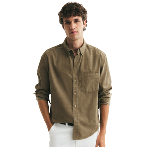Camisa de pana personalizada para hombre, corte regular, manga larga, con botones al frente, suave, cálida, informal, para uso diario, ropa al por mayor - Product Image 2