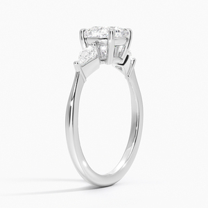 Anillo BOJ 0116 con Corte Cojín, Plata 925, Anillo Solitario de Lujo con Tres Piedras, Diamante de 2ct, Color D, VVS1, Moissanita, Certificado GRA - Product Image 2
