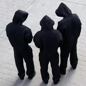 High Quality ARTISAN Men’s Tracksuit – Wholesale Custom 2-Piece Cropped Zip Hoodie & <b>Jogger</b> - Product Image 3
