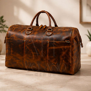 Sac de voyage en cuir imperméable 2026 avec bandoulière réglable, sac de sport en cuir personnalisé taille adulte, étanche - Product Image 6