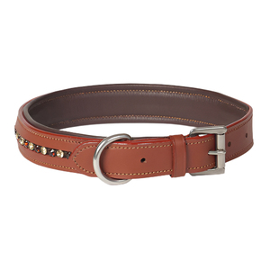 Collar de Cuero para Perro con Grandes Cristales de Imitación, Acolchado, Ajustable, Hecho a Mano, Resistente, Cómodo - Product Image 5