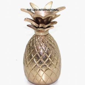 Escultura Decorativa de Piña de Aluminio Dorado para el Hogar, Adorno Artificial de Moda para Centro de Mesa - Product Image 1