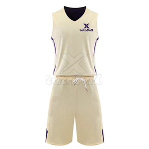 Ensemble d'uniformes de basketball réversibles légers 100 % polyester respirant avec évacuation de l'humidité, personnalisable pour les équipes - Product Image 2