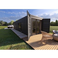Maison conteneur sur mesure de 40 pieds, villa mobile de luxe, hôtel, bureau, cabane, mini-maison, pod de camping