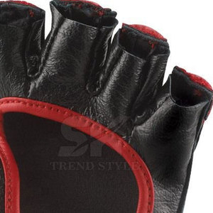 Gants en cuir demi-doigts de haute qualité avec logo personnalisé, confortables et élégants - Product Image 4