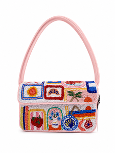 Bolso de hombro de lujo hecho a mano con cuentas de cristal de telaraña, bolso de diseñador para mujer, cartera de boutique, venta al por mayor OEM ODM - Product Image 3