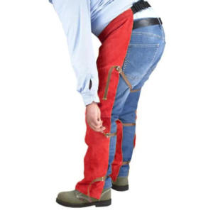 Premium Quality Industrial Work Wear Safety Protection New Aerial Protective Leather Welding <b>Trouser</b> for Safety Working Wear - Product Image 2
