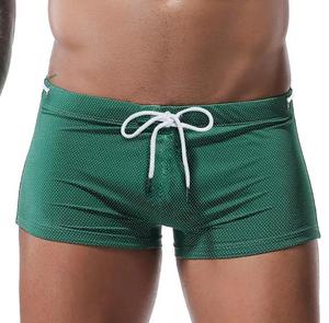 Men's Quick Dry Nylon Sport <b>Shorts</b> Mid Waist Drawstring Solid Color Knitted Casual Board <b>Shorts</b> with <b>Zippers</b> - Product Image 6