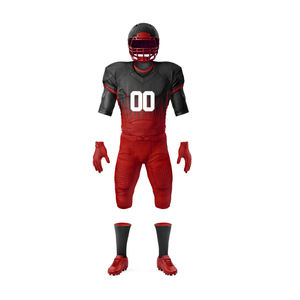 Uniforme de football américain sur mesure 100% polyester, respirant, à manches courtes, pour les jeunes et les adultes, ensembles imprimés en grande taille - Product Image 3
