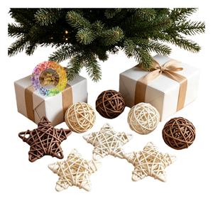 Adorno Navideño de Ratán Tejido a Mano, Estilo Vintage, Ecológico, Directo de Fábrica, para Decoración del Hogar, Oficina y Fiestas - Product Image 3