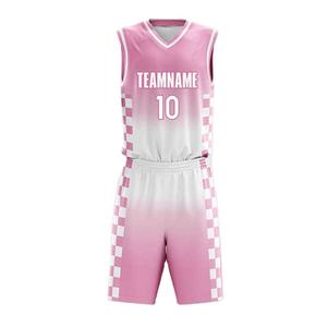 ชุดบาสเก็ตบอลคุณภาพสูงโลโก้ตามสั่งชุดทีมสำหรับฤดูร้อนพิมพ์ซับลิเมชันชื่อและจำนวนพลัสไซส์ - Product Image 2